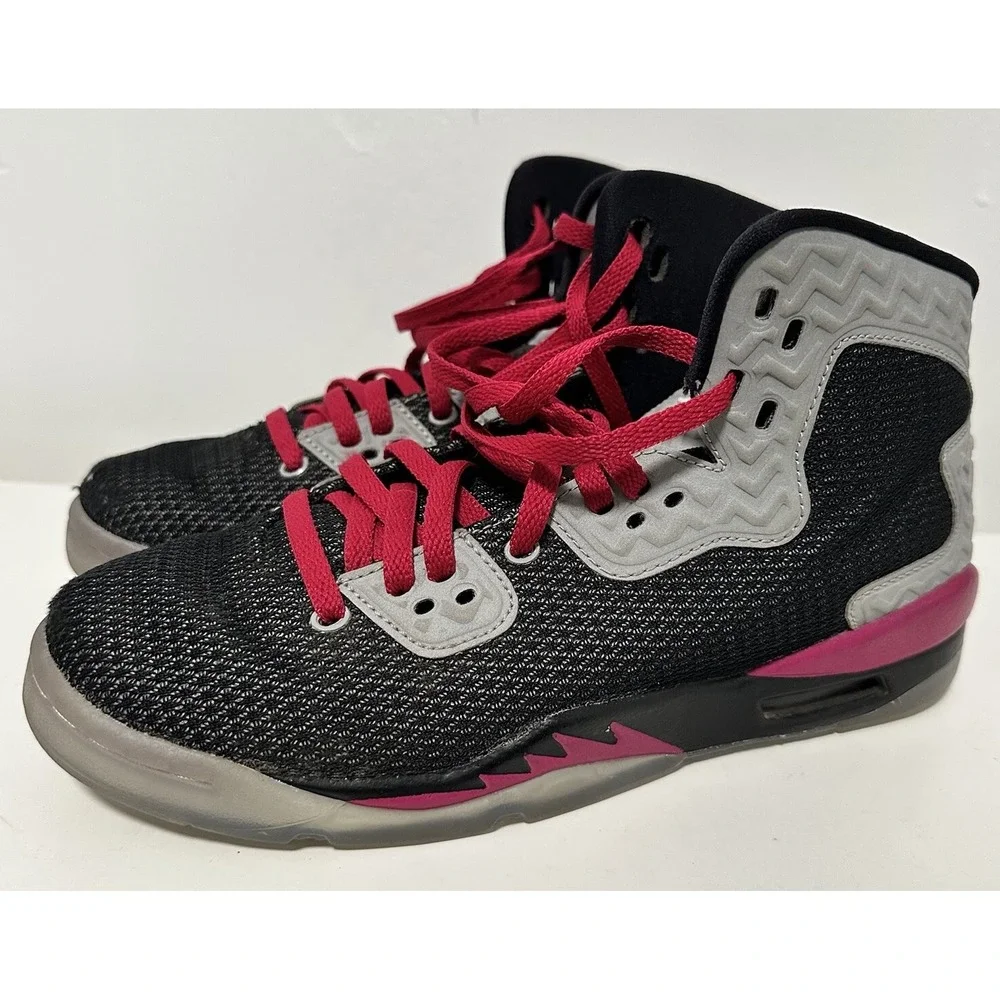 Nike Air Jordan Sneakers 4.5Y Black Pink Spike Forty GG‎ #811121-009 Shoe